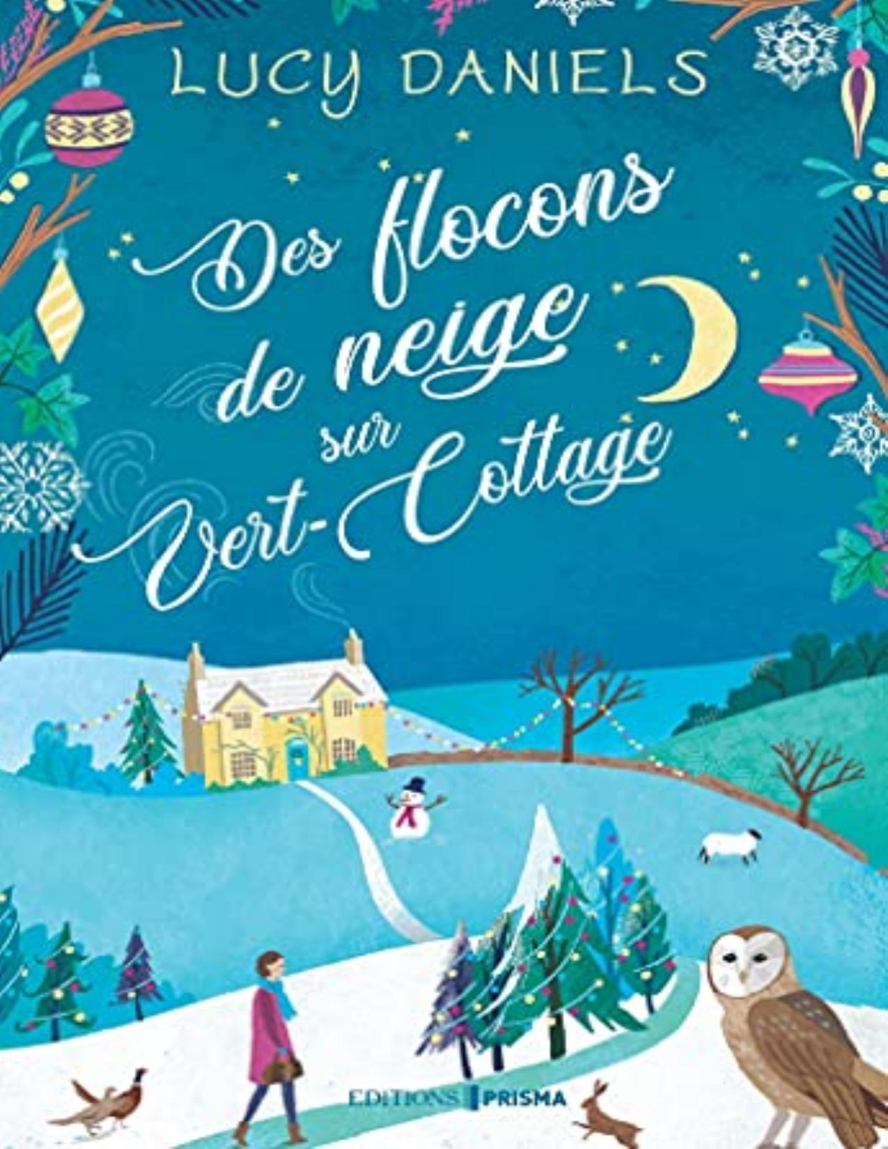 Des Flocons De Neige Sur Vert Cottage