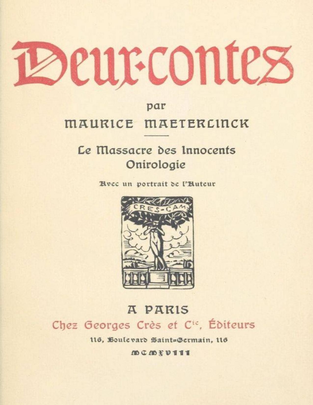 Deux Contes Le Massacre Des Innocents Onirologie