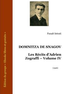 Domnitza de Snagov – Les Récits d’AdrienZograffi – Volume IV, couverture du livre