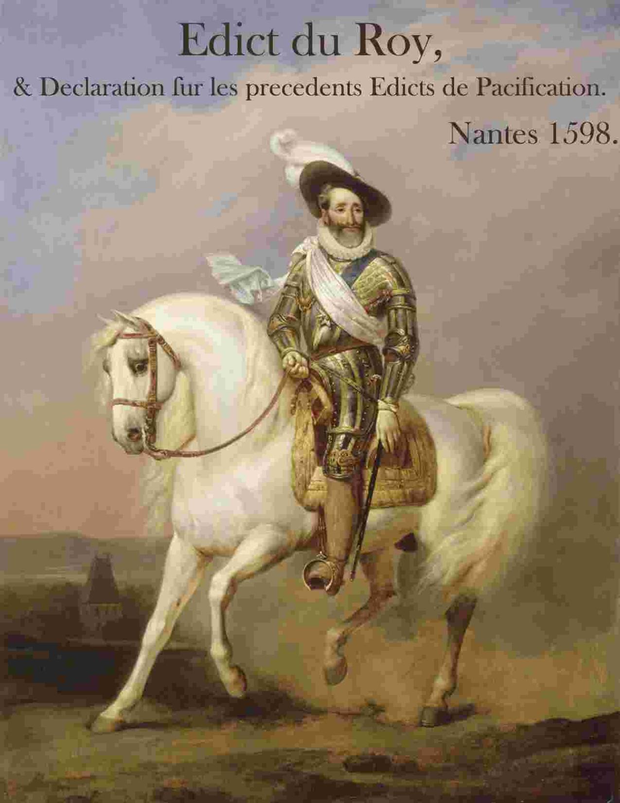 Edict Du Roy Declaration Sur Les Precedents Edicts De Pac