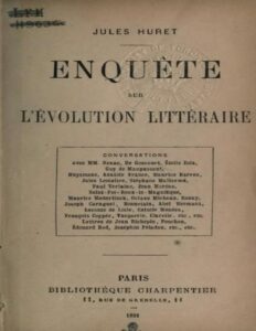 Enquete Sur Levolution Litteraire