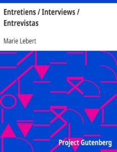 Entretiens / Interviews / Entrevistas, couverture du livre