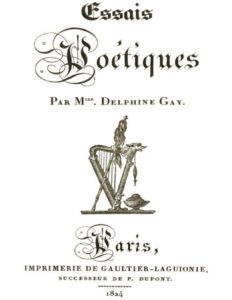 Essais poétiques by Mme Emile de Girardin, book cover