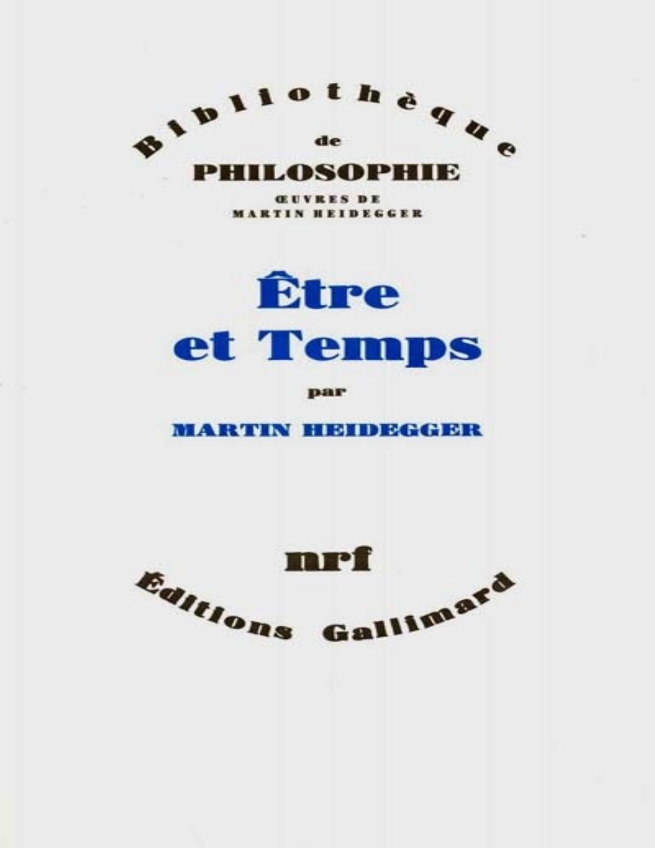 Etre Et Temps