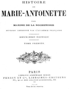 Histoire de Marie-Antoinette, Volume 1 (of 2), couverture du livre