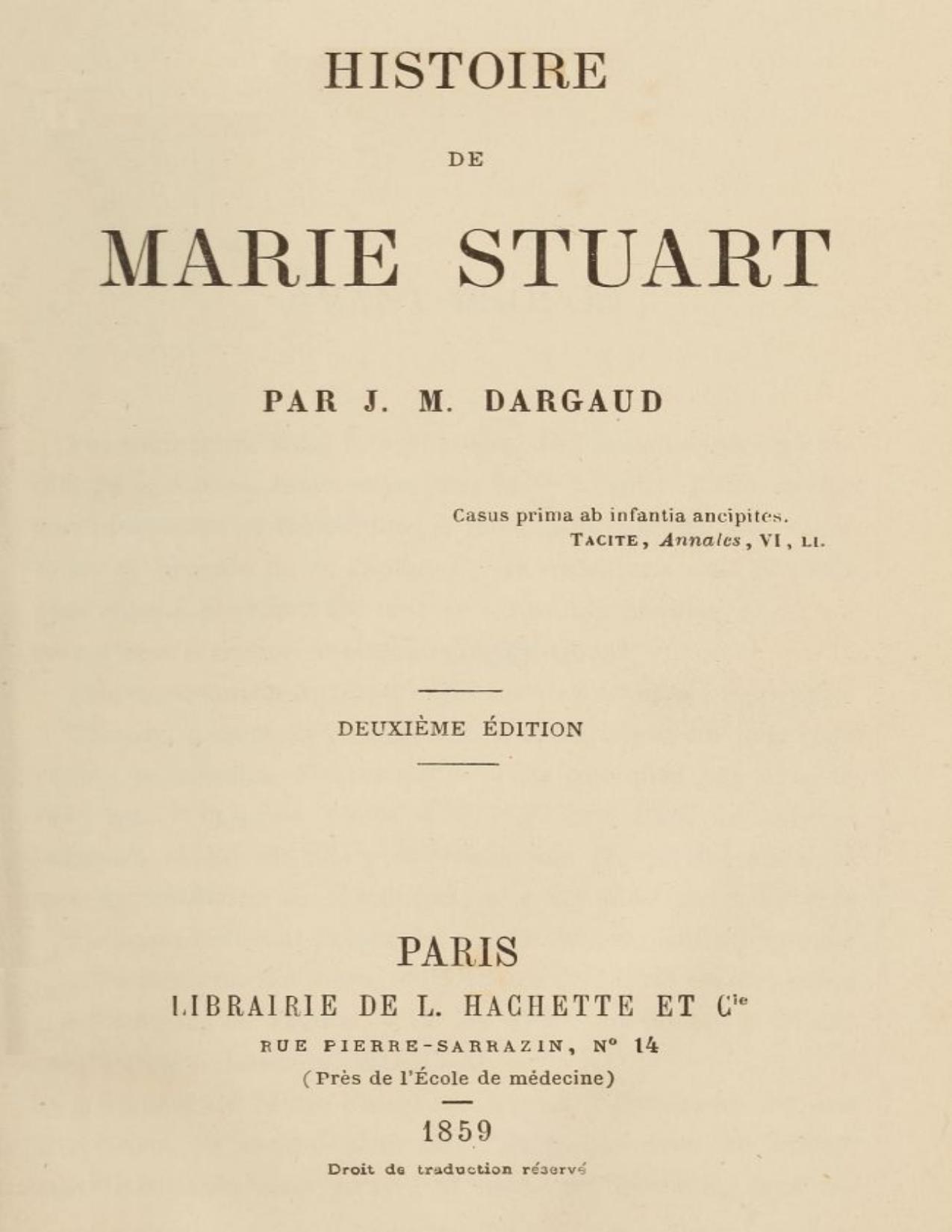 Histoire De Marie Stuart