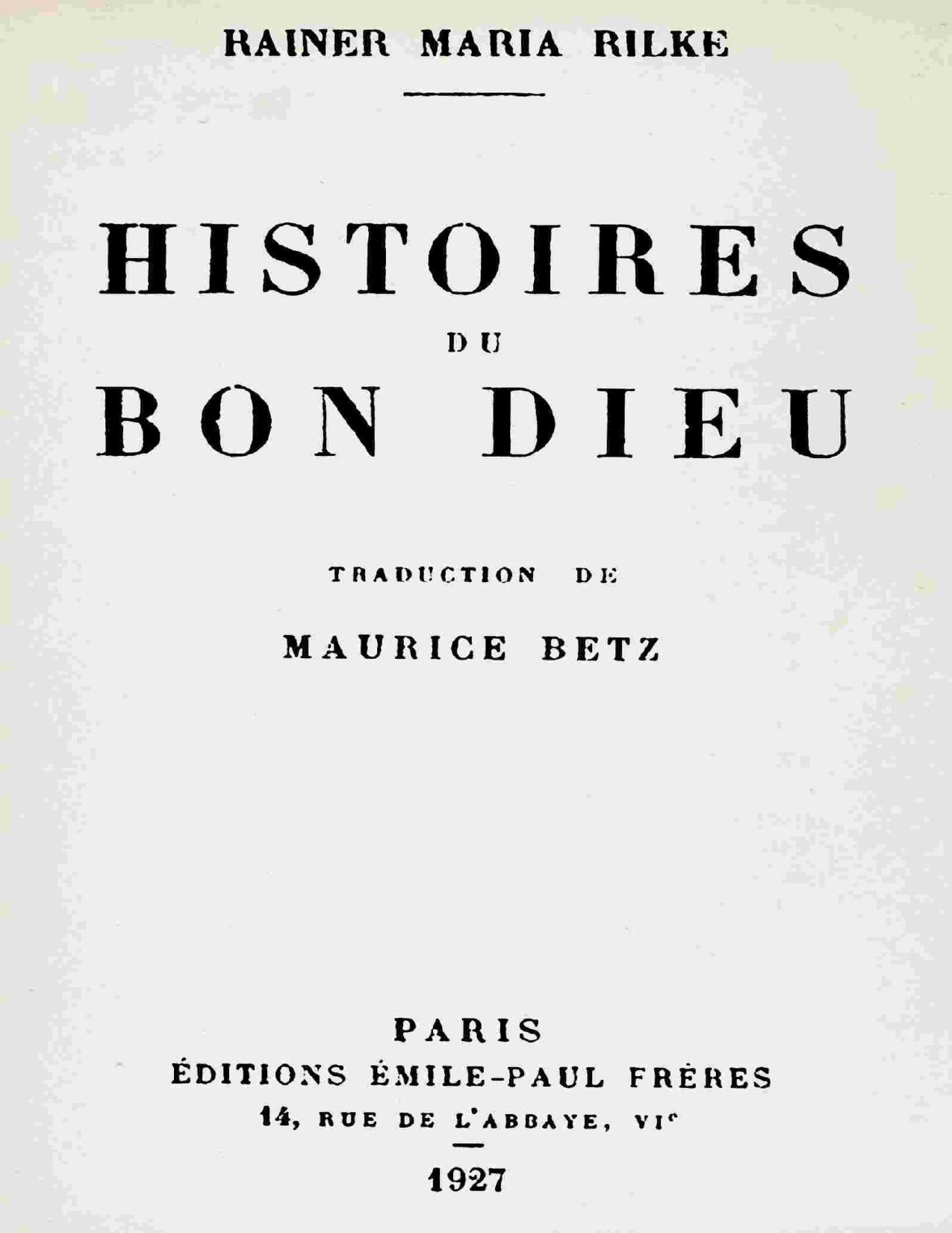 Histoires Du Bon Dieu