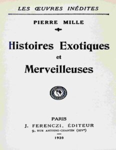 Histoires exotiques et merveilleuses, couverture du livre