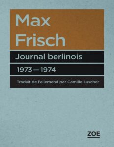 Journal Berlinois 1973-1974, couverture du livre