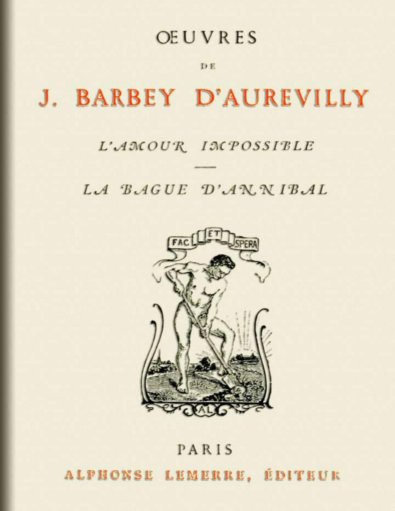 LAmour Impossible La Bague DAnnibal