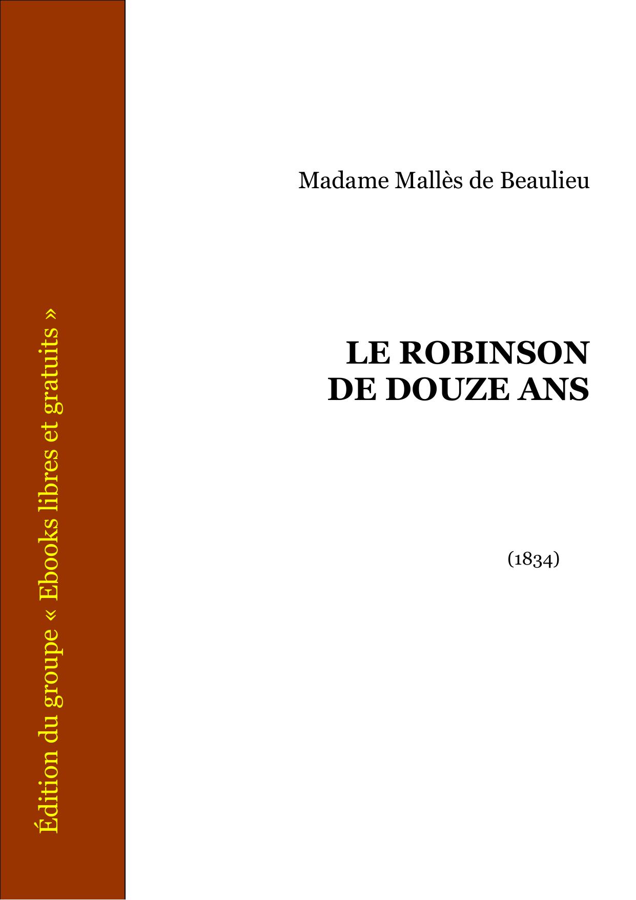LE ROBINSON DE DOUZE ANS