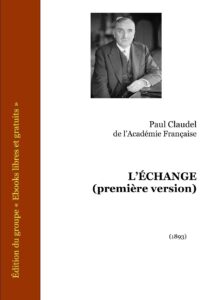 L’échange (première version), couverture du livre