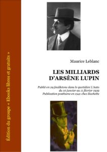 Les Milliards D’arsène Lupin, couverture du livre