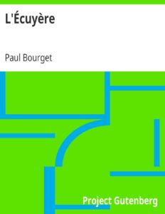 L&rsquo;Écuyère, couverture du livre