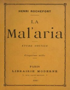 La Mal’aria: Etude Sociale by Henri Rochefort, book cover