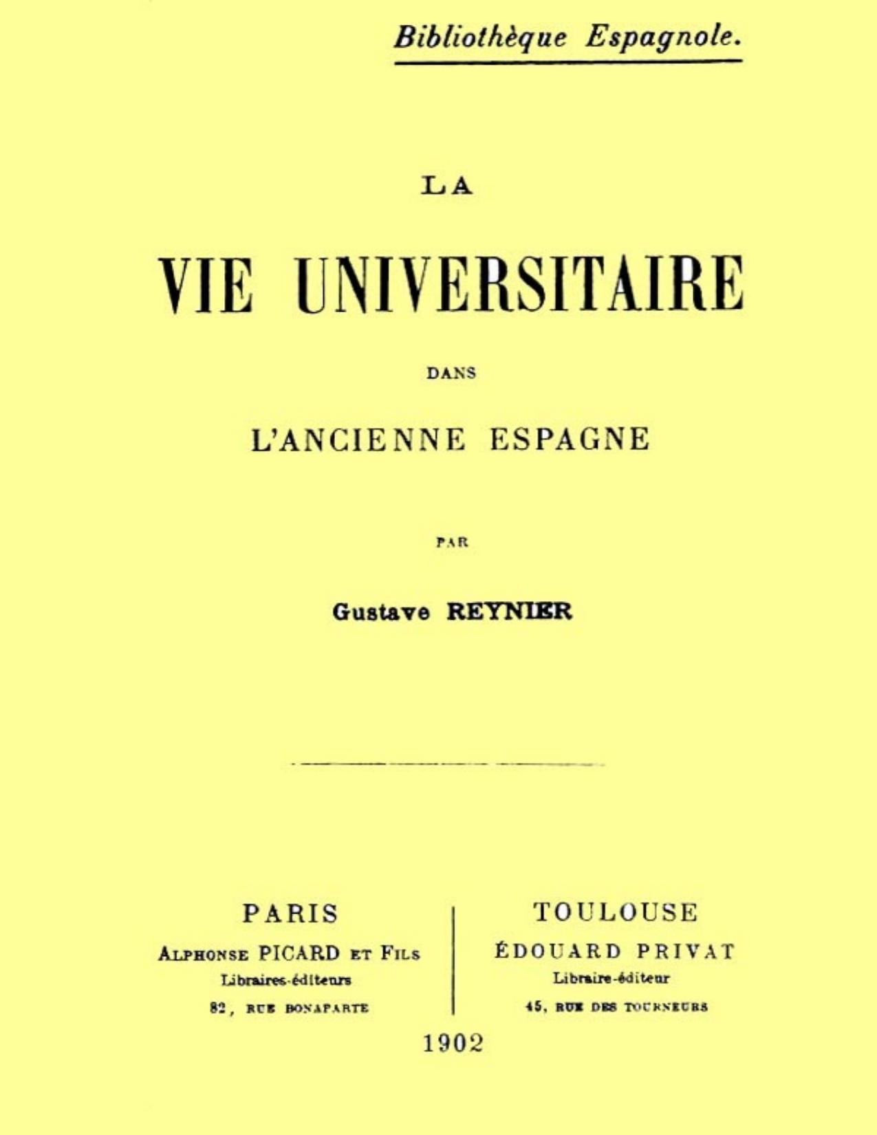 La Vie Universitaire Dans LAncienne Espagne
