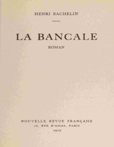 La bancale by Henri Bachelin, book cover