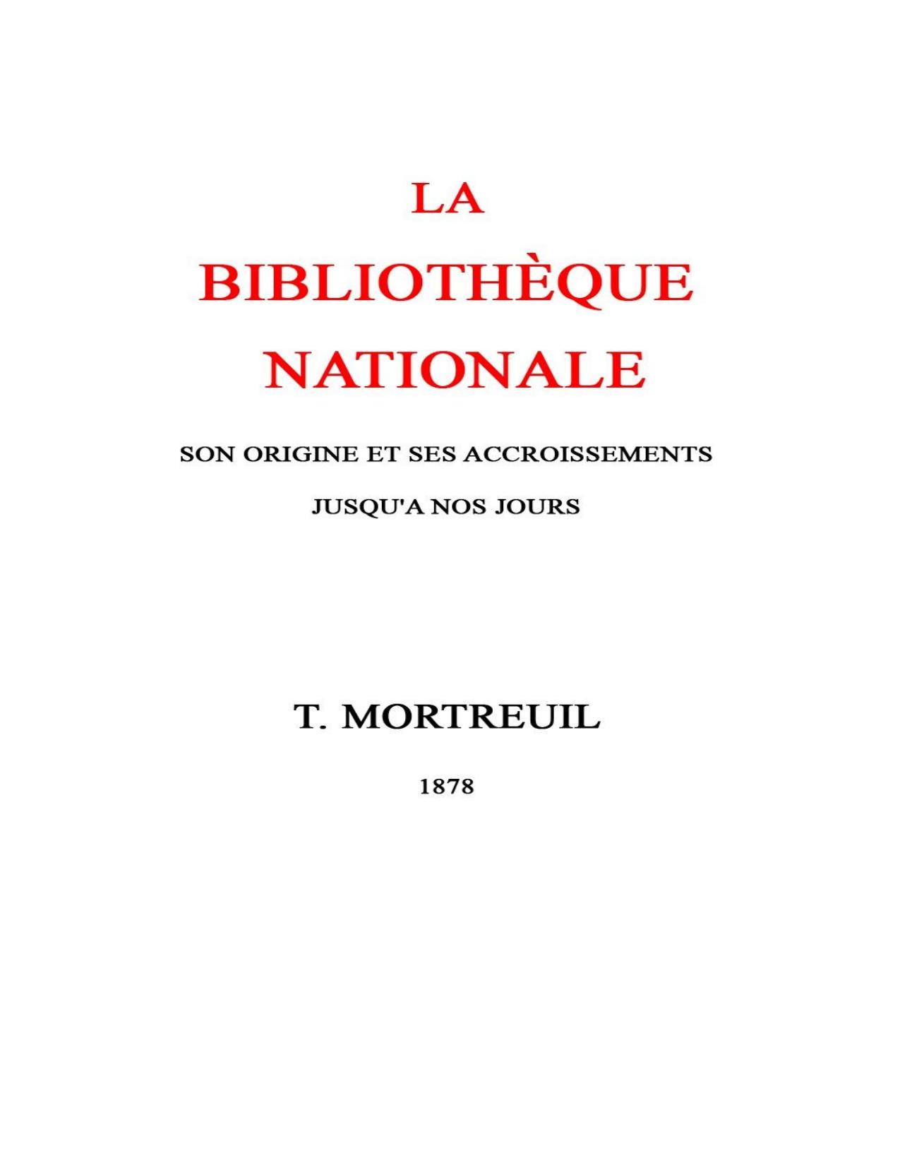 La Bibliotheque Nationale