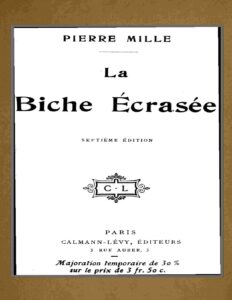 La biche écrasée, couverture du livre