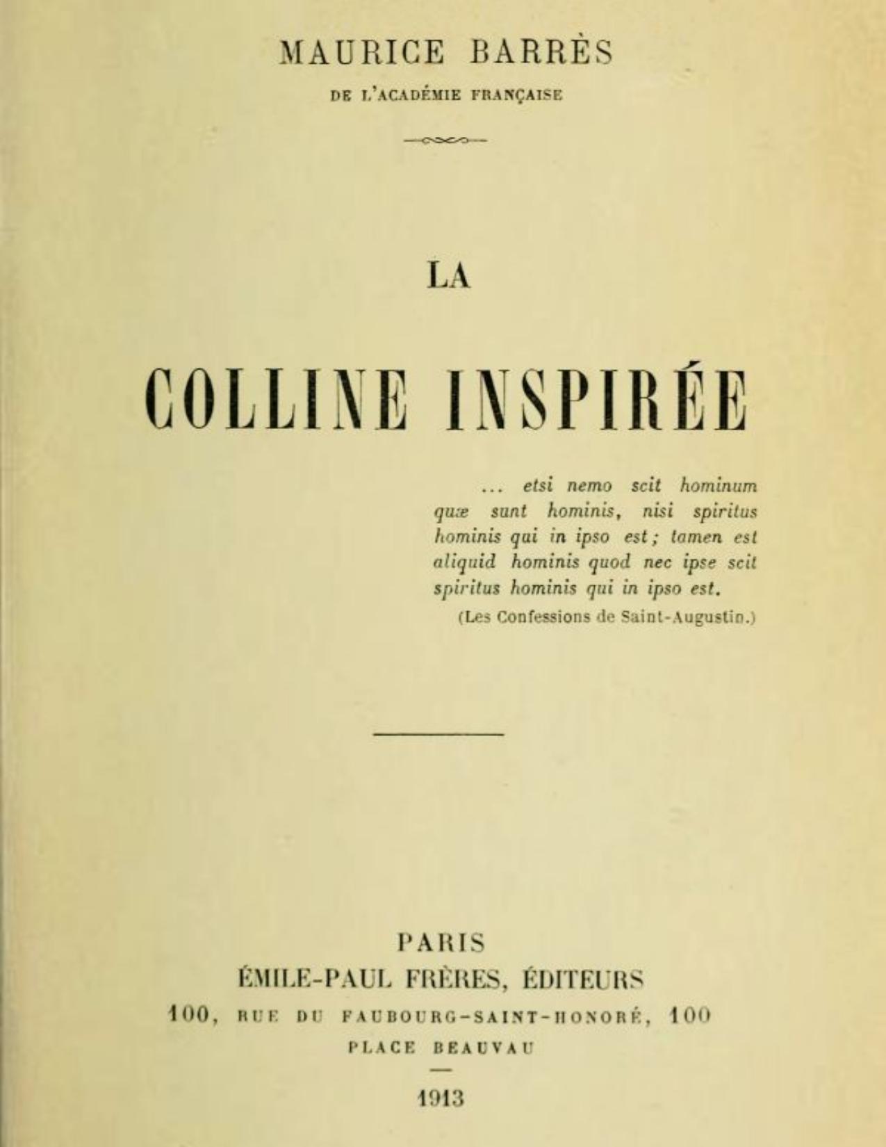 La Colline Inspiree