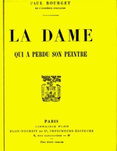 La dame qui a perdu son peintre, couverture du livre