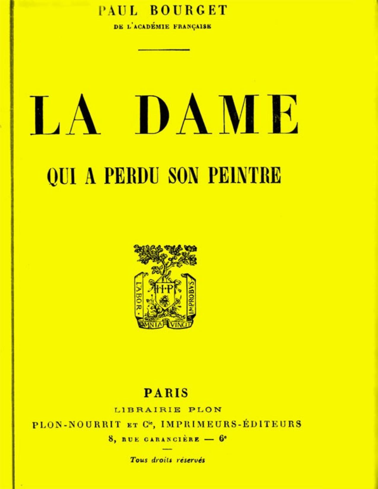La Dame Qui A Perdu Son Peintre