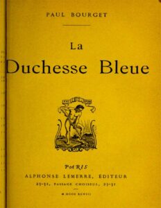 La duchesse bleue, couverture du livre