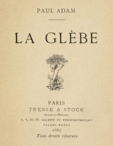 La glèbe by Paul Adam, book cover