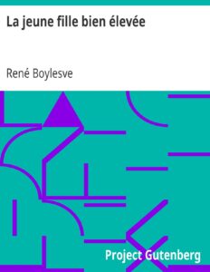 La jeune fille bien élevée by René Boylesve, book cover