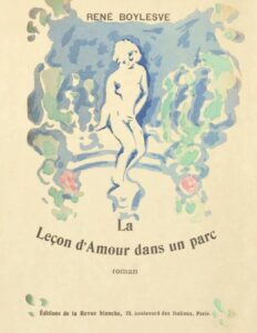 La leçon d&rsquo;amour dans un parc, couverture du livre