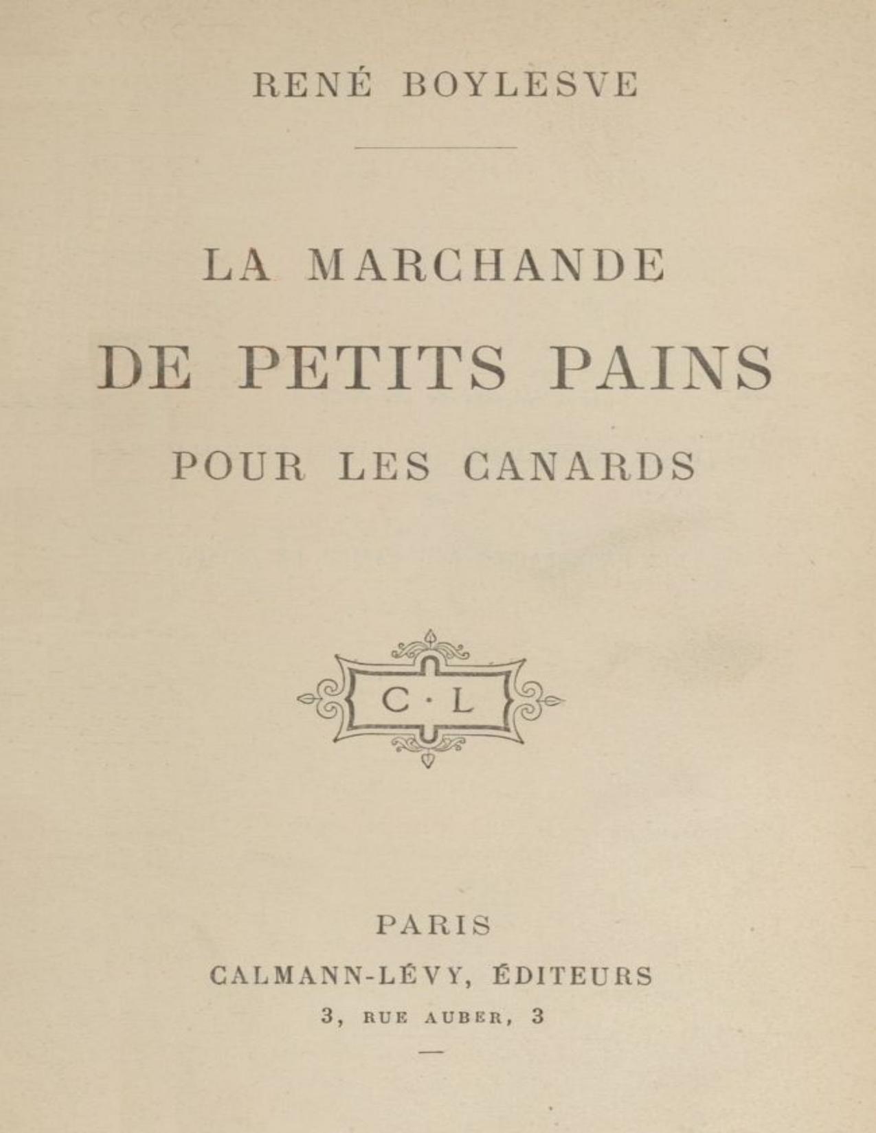 La Marchande De Petits Pains Pour Les Canards