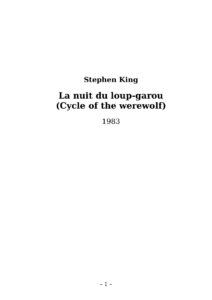 La Nuit Du Loup Garou