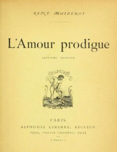L&rsquo;amour prodigue, couverture du livre