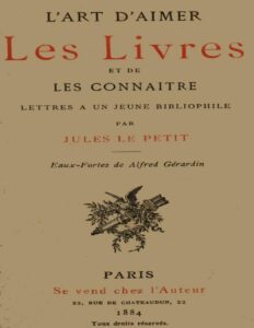 Lart Daimer Les Livres Et De Les Connaitre Lettres A Un J