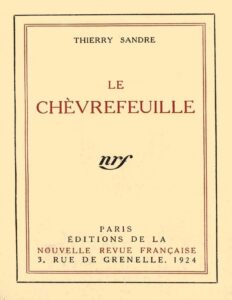 Le Chèvrefeuille: Roman, couverture du livre