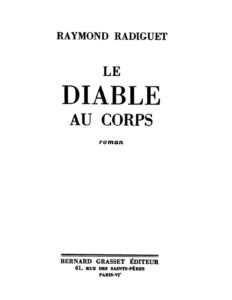 Le Diable au Corps: Roman, couverture du livre