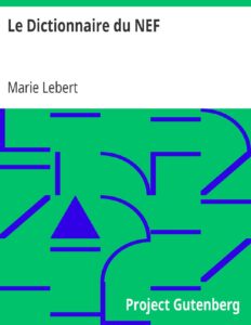 Le Dictionnaire du NEF, couverture du livre