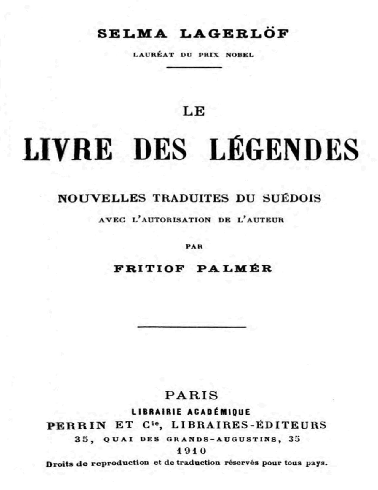 Le Livre Des Legendes