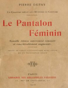 Le Pantalon Féminin, couverture du livre