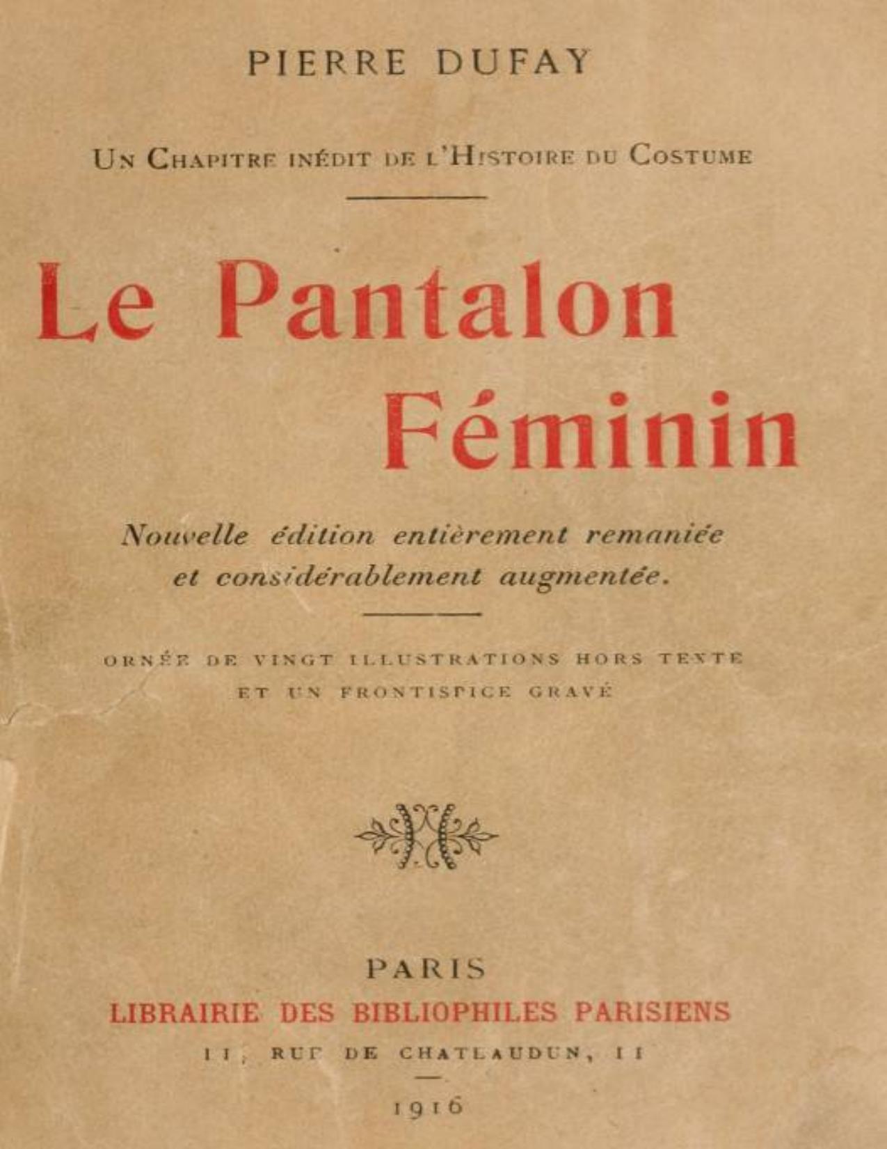 Le Pantalon Feminin