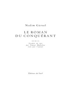 Le Roman du Conquérant, couverture du livre