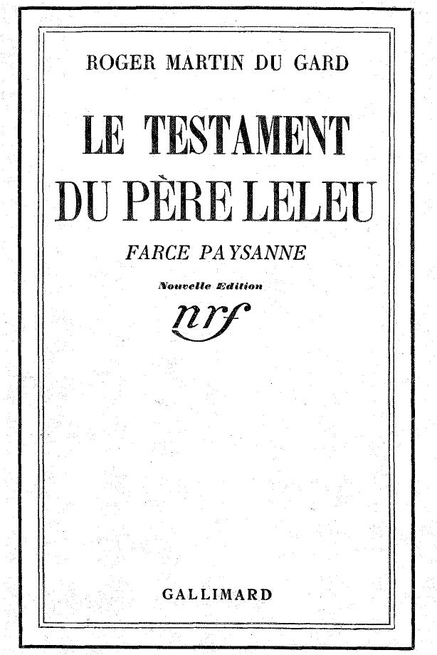 Le Testament Du Pere Leleu