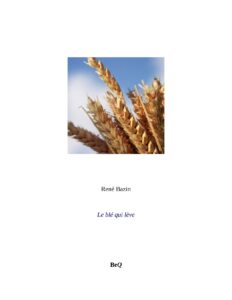 Le blé qui lève, couverture du livre