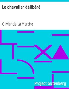 Le chevalier délibéré, couverture du livre