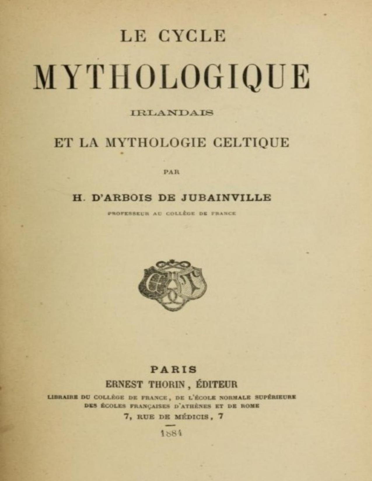 Le Cycle Mythologique Irlandais Et La Mythologie Celtique