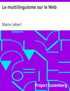 Le multilinguisme sur le Web, couverture du livre