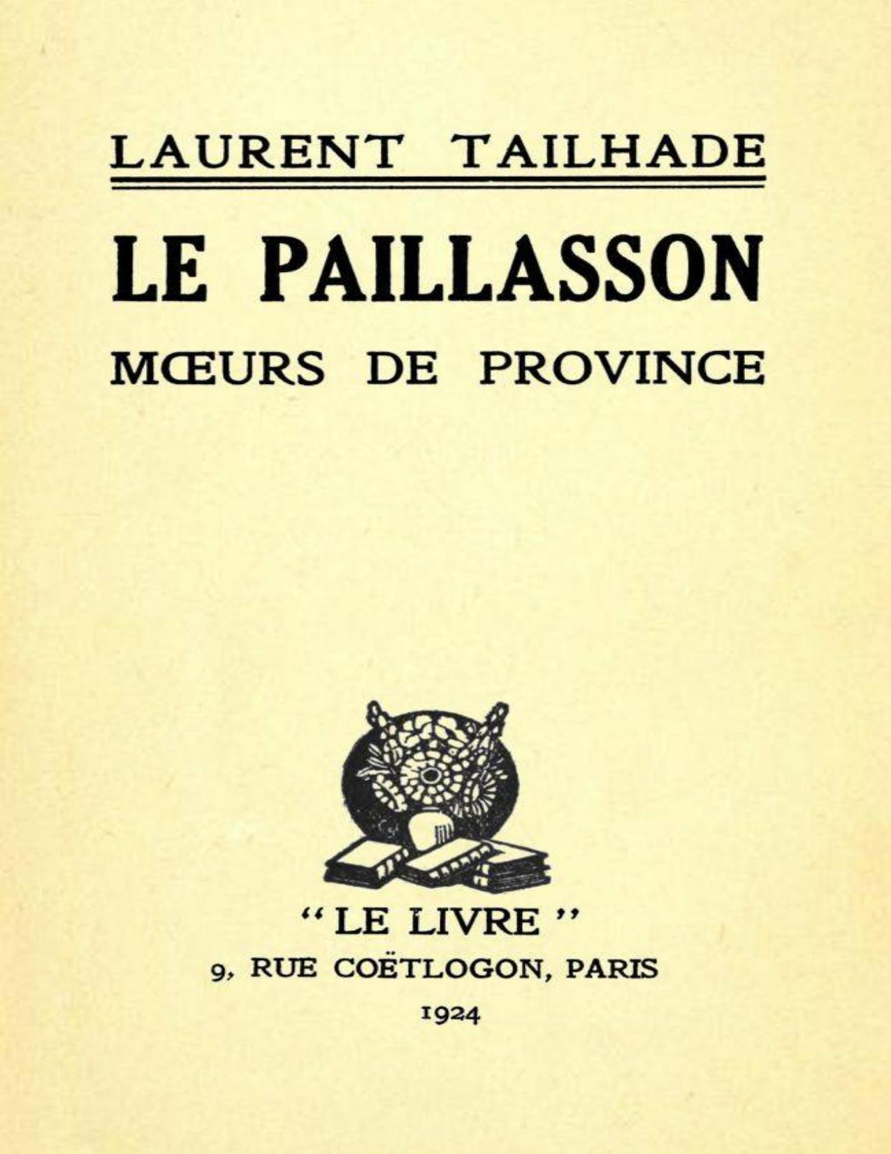 Le Paillasson Moeurs De Province