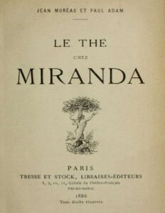Le thé chez Miranda, couverture du livre