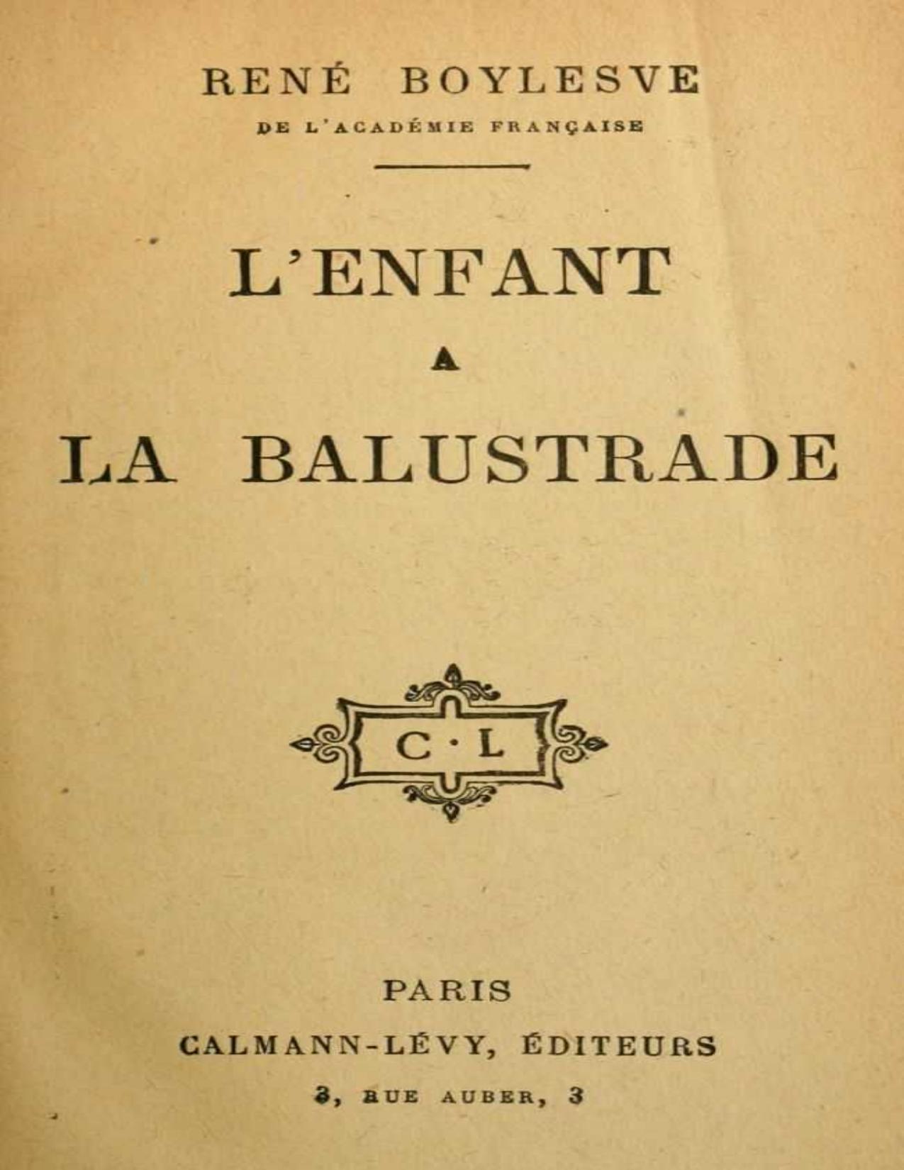 Lenfant A La Balustrade