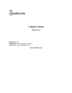 L&rsquo;épopée d&rsquo;amour, couverture du livre